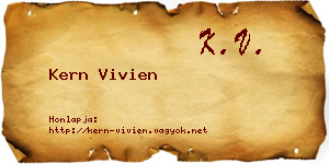 Kern Vivien névjegykártya